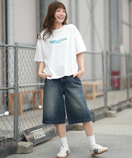 ROXY（ロキシー）の「【ムラサキスポーツ限定】ROXY/ロキシー 半袖 Tシャツ フロントプリント RST261641M（Tシャツ/カットソー・レディース・オレンジ/ブルー/オフホワイト・L/M）」の6枚目の写真