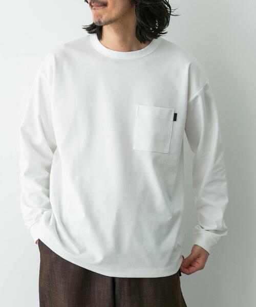 URBAN RESEARCH Sonny Label（アーバンリサーチサニーレーベル）の「ポンチポケット付ロングスリーブTシャツ（Tシャツ/カットソー・メンズ・チャコールグレー/ブラック系その他/ホワイト/ブラック・MEDIUM/LARGE/X-LARGE）」の6枚目の写真