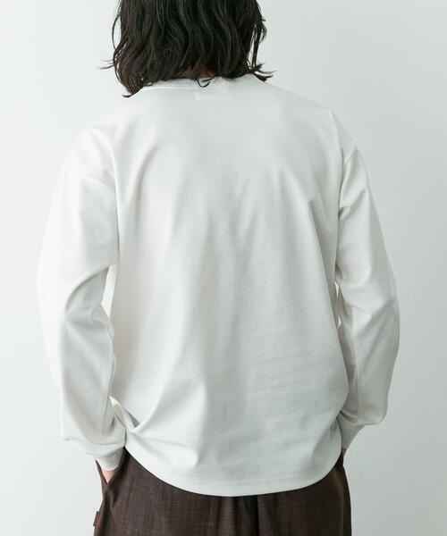 URBAN RESEARCH Sonny Label（アーバンリサーチサニーレーベル）の「ポンチポケット付ロングスリーブTシャツ（Tシャツ/カットソー・メンズ・チャコールグレー/ブラック系その他/ホワイト/ブラック・MEDIUM/LARGE/X-LARGE）」の8枚目の写真