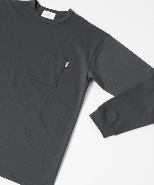 URBAN RESEARCH Sonny Label（アーバンリサーチサニーレーベル）の「ポンチポケット付ロングスリーブTシャツ（Tシャツ/カットソー・メンズ・チャコールグレー/ブラック系その他/ホワイト/ブラック・MEDIUM/LARGE/X-LARGE）」の18枚目の写真