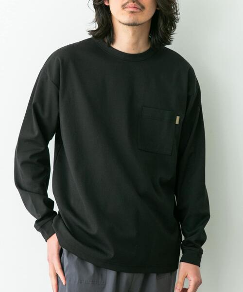 URBAN RESEARCH Sonny Label（アーバンリサーチサニーレーベル）の「ポンチポケット付ロングスリーブTシャツ（Tシャツ/カットソー・メンズ・チャコールグレー/ブラック系その他/ホワイト/ブラック・MEDIUM/LARGE/X-LARGE）」の22枚目の写真