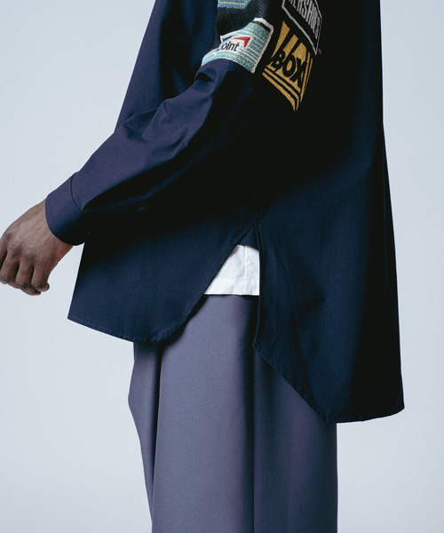 yoshiokubo（ヨシオクボ）の「yoshiokubo ヨシオクボ / MULTI-LOGO SHIRT BL マルチロゴシャツブルゾン / YKS26513（その他アウター・メンズ・ネイビー・2）」の8枚目の写真
