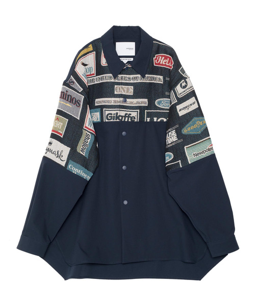 yoshiokubo（ヨシオクボ）の「yoshiokubo ヨシオクボ / MULTI-LOGO SHIRT BL マルチロゴシャツブルゾン / YKS26513（その他アウター・メンズ・ネイビー・2）」の9枚目の写真