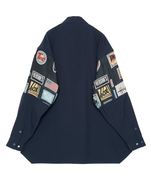 yoshiokubo（ヨシオクボ）の「yoshiokubo ヨシオクボ / MULTI-LOGO SHIRT BL マルチロゴシャツブルゾン / YKS26513（その他アウター・メンズ・ネイビー・2）」の10枚目の写真