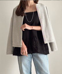 Emma Taylor（エマテイラー）の「【長さ調整可能◎】エアリージャガードヘムレイヤードキャミソール（キャミソール）」