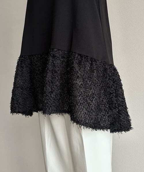 Emma Taylor（エマテイラー）の「【長さ調整可能◎】エアリージャガードヘムレイヤードキャミソール（キャミソール・レディース・ブラック/ホワイト・FREE）」の18枚目の写真