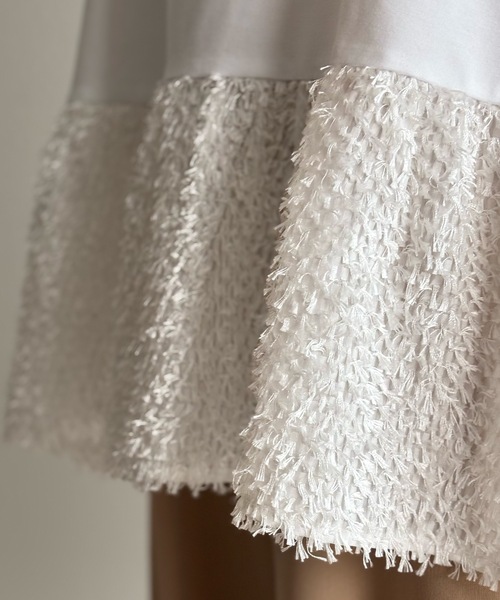 Emma Taylor（エマテイラー）の「【長さ調整可能◎】エアリージャガードヘムレイヤードキャミソール（キャミソール・レディース・ブラック/ホワイト・FREE）」の9枚目の写真