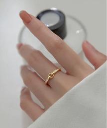 ALWAYS GOOD TIME（オルウェイズグッドタイム）の「ラインストーン付き華奢オープンリング 指輪（リング）」