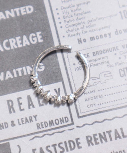 ALWAYS GOOD TIME(オルウェイズグッドタイム)の「ラインストーン付き華奢オープンリング 指輪(リング・レディース・シルバー/ゴールド・FREE)」の7枚目の写真