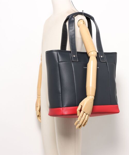 TOMMY HILFIGER GOLF（トミー ヒルフィガー ゴルフ）の「トートバッグ FACE（トートバッグ・メンズ・ネイビー/ホワイト・フリー）」の8枚目の写真