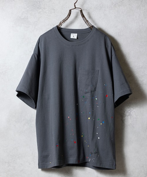 NUMBER (N)INE（ナンバーナイン）の「HAND PAINTED BASIC HEM PRINTED POCKET T-SHIRT / ハンドペイント ベーシック ワンポイント ロゴプリント ポケット Tシャツ（Tシャツ/カットソー・メンズ・ホワイト/グレー系その他2/ホワイト系その他2/グレー/ブラック/ブラック系その他2・M/L/XL）」の5枚目の写真