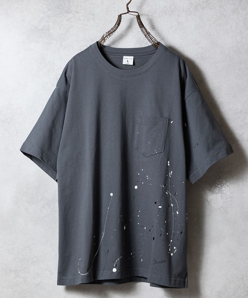 NUMBER (N)INE（ナンバーナイン）の「HAND PAINTED BASIC HEM PRINTED POCKET T-SHIRT / ハンドペイント ベーシック ワンポイント ロゴプリント ポケット Tシャツ（Tシャツ/カットソー・メンズ・ホワイト/グレー系その他2/ホワイト系その他2/グレー/ブラック/ブラック系その他2・M/L/XL）」の6枚目の写真