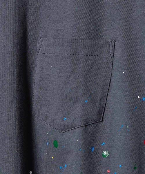 NUMBER (N)INE（ナンバーナイン）の「HAND PAINTED BASIC HEM PRINTED POCKET T-SHIRT / ハンドペイント ベーシック ワンポイント ロゴプリント ポケット Tシャツ（Tシャツ/カットソー・メンズ・ホワイト/グレー系その他2/ホワイト系その他2/グレー/ブラック/ブラック系その他2・M/L/XL）」の14枚目の写真