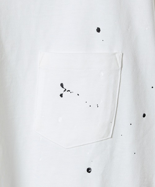 NUMBER (N)INE（ナンバーナイン）の「HAND PAINTED BASIC HEM PRINTED POCKET T-SHIRT / ハンドペイント ベーシック ワンポイント ロゴプリント ポケット Tシャツ（Tシャツ/カットソー・メンズ・ホワイト/グレー系その他2/ホワイト系その他2/グレー/ブラック/ブラック系その他2・M/L/XL）」の8枚目の写真