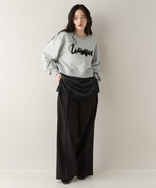 RAGEBLUE(レイジブルー)の「チュールレタードロゴプルオーバー(スウェット・レディース・グレー/ネイビー・FREE)」の18枚目の写真