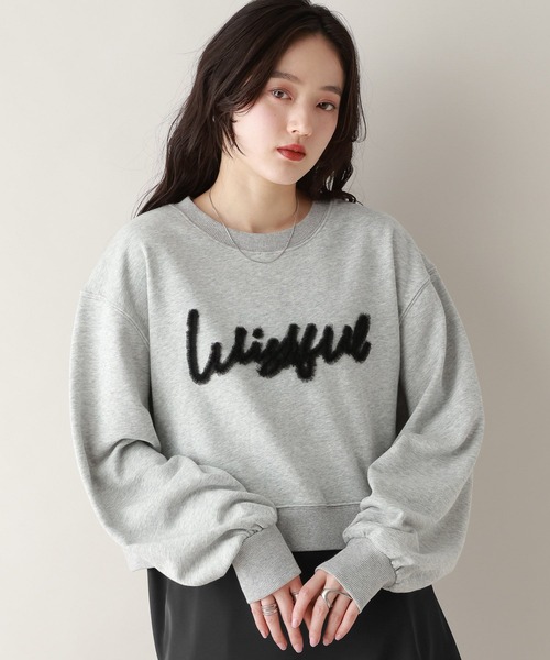 RAGEBLUE(レイジブルー)の「チュールレタードロゴプルオーバー(スウェット・レディース・グレー/ネイビー・FREE)」の3枚目の写真