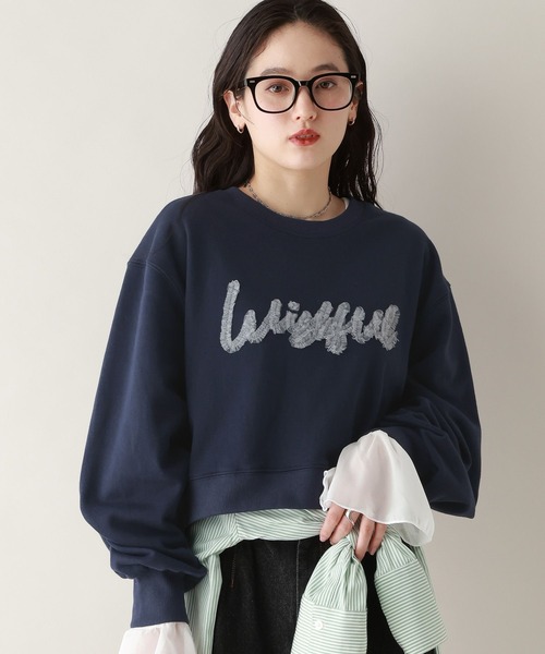 RAGEBLUE(レイジブルー)の「チュールレタードロゴプルオーバー(スウェット・レディース・グレー/ネイビー・FREE)」の8枚目の写真