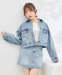 INGNI（イング）の「ビジュー付Gジャン(セットアップ対応)（デニムジャケット）」