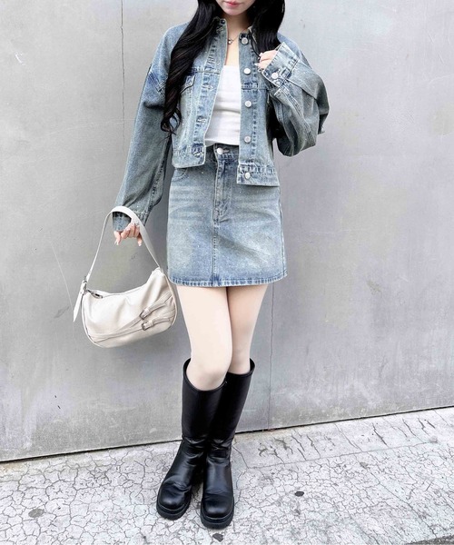 INGNI（イング）の「ビジュー付Gジャン（デニムジャケット・レディース・ブルー系その他3/グレー/ブルー系その他・M）」の16枚目の写真