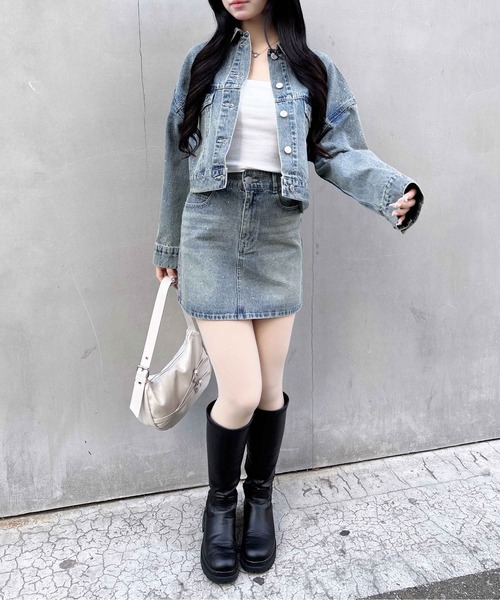 INGNI（イング）の「ビジュー付Gジャン（デニムジャケット・レディース・ブルー系その他3/グレー/ブルー系その他・M）」の17枚目の写真