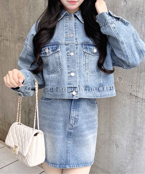 INGNI（イング）の「ビジュー付Gジャン（デニムジャケット・レディース・ブルー系その他3/グレー/ブルー系その他・M）」の20枚目の写真