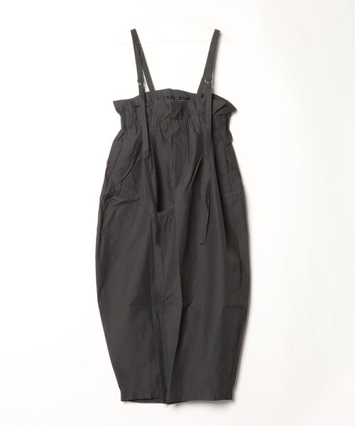 my beautiful landlet(マイビューティフルランドレット)の「【my beautiful landlet】 COTTON×RECYCLED NYLON WIDE SUSPENDER PANTS(その他パンツ・メンズ・ブラック/チャコールグレー/ネイビー・0/1)」の2枚目の写真