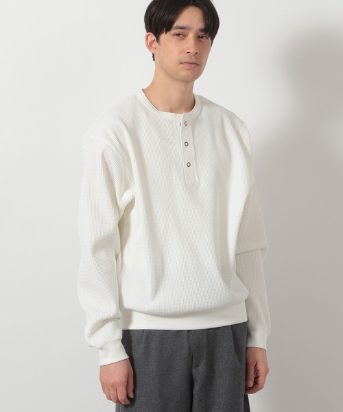 LAKOLE(ラコレ)の「リングドットヘンリー長袖T / 639476(Tシャツ/カットソー・メンズ・レッド/ブラック/ホワイト・LARGE/MEDIUM)」の2枚目の写真