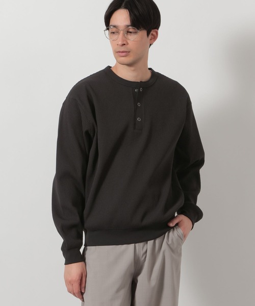 LAKOLE(ラコレ)の「リングドットヘンリー長袖T / 639476(Tシャツ/カットソー・メンズ・レッド/ブラック/ホワイト・LARGE/MEDIUM)」の1枚目の写真