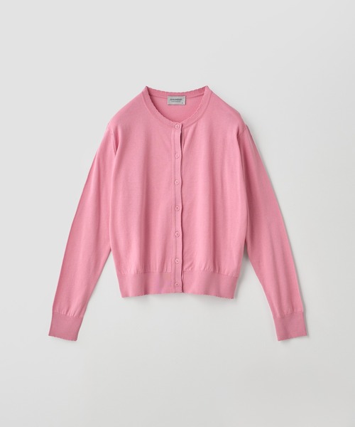 JOHN SMEDLEY(ジョンスメドレー)の「コットンスカラップ長袖ニットカーディガン(カーディガン/ボレロ・レディース・ピンク系1・S)」の1枚目の写真