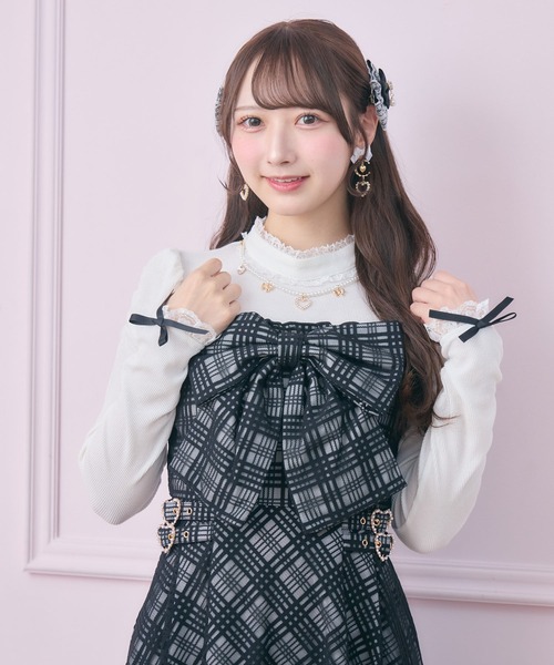 ROJITA（ロジータ）の「ビッグリボン長袖ロングワンピース（ワンピース・レディース・ブラック/ホワイト/ピンク・FREE）」の16枚目の写真