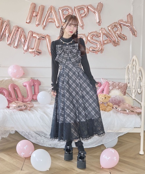 ビッグリボン長袖ロングワンピース（ワンピース）｜ROJITA（ロジータ