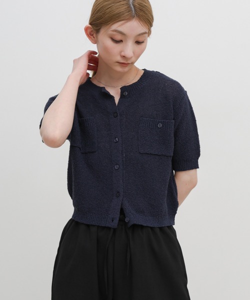 select MOCA（セレクトモカ）の「フロントポケットサマーカーディガン（カーディガン/ボレロ・レディース・レッド/ネイビー/ベージュ・FREE）」の3枚目の写真