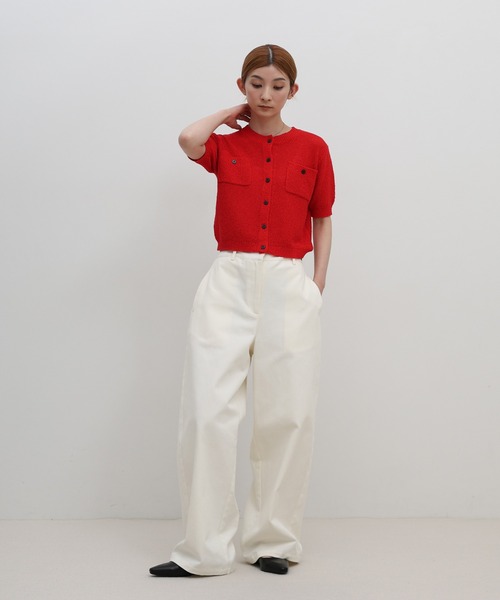 select MOCA（セレクトモカ）の「フロントポケットサマーカーディガン（カーディガン/ボレロ・レディース・レッド/ネイビー/ベージュ・FREE）」の9枚目の写真