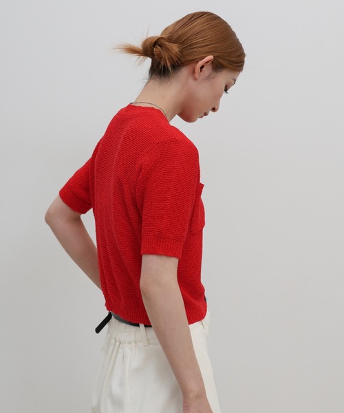 select MOCA（セレクトモカ）の「フロントポケットサマーカーディガン（カーディガン/ボレロ・レディース・レッド/ネイビー/ベージュ・FREE）」の12枚目の写真