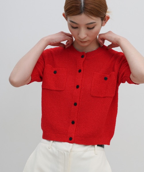 select MOCA（セレクトモカ）の「フロントポケットサマーカーディガン（カーディガン/ボレロ・レディース・レッド/ネイビー/ベージュ・FREE）」の11枚目の写真