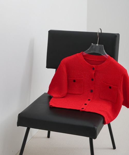 select MOCA（セレクトモカ）の「フロントポケットサマーカーディガン（カーディガン/ボレロ・レディース・レッド/ネイビー/ベージュ・FREE）」の15枚目の写真