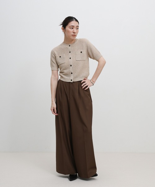 select MOCA（セレクトモカ）の「フロントポケットサマーカーディガン（カーディガン/ボレロ・レディース・レッド/ネイビー/ベージュ・FREE）」の6枚目の写真