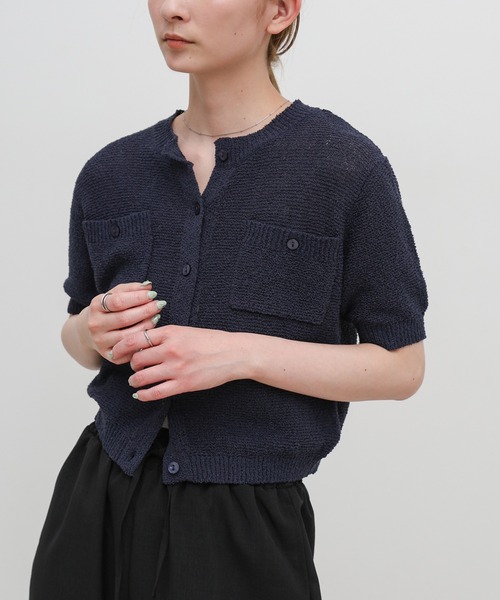 select MOCA（セレクトモカ）の「フロントポケットサマーカーディガン（カーディガン/ボレロ・レディース・レッド/ネイビー/ベージュ・FREE）」の21枚目の写真