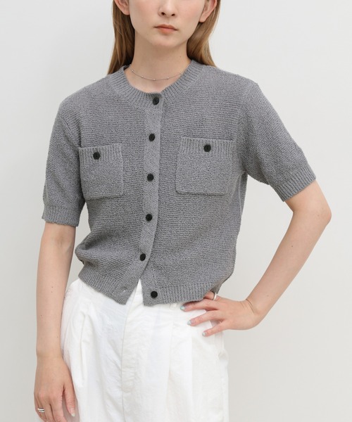 select MOCA（セレクトモカ）の「フロントポケットサマーカーディガン（カーディガン/ボレロ・レディース・レッド/ネイビー/ベージュ/グレー・FREE）」の11枚目の写真