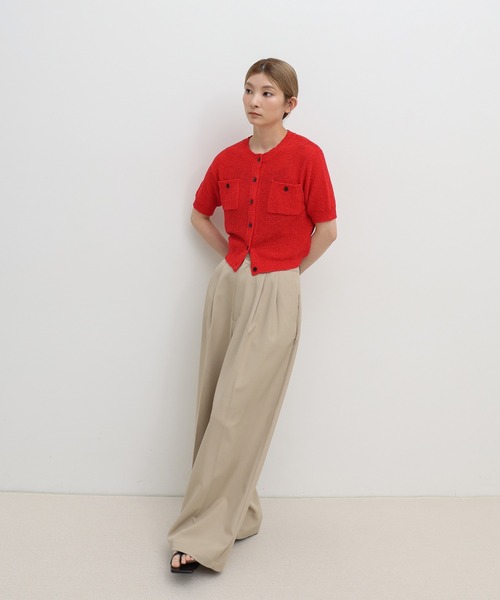 select MOCA（セレクトモカ）の「フロントポケットサマーカーディガン（カーディガン/ボレロ・レディース・レッド/ネイビー/ベージュ/グレー・FREE）」の14枚目の写真