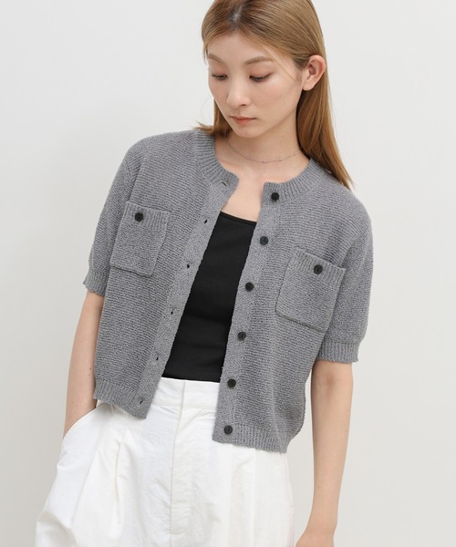 select MOCA(セレクトモカ)の「フロントポケットサマーカーディガン(カーディガン/ボレロ・レディース・レッド/ネイビー/ベージュ/グレー・FREE)」の21枚目の写真