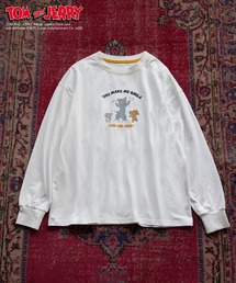 DOUBLE NAME | 【TOM AND JERRY】 ワッペン刺繍ロンTEE(Tシャツ/カットソー)