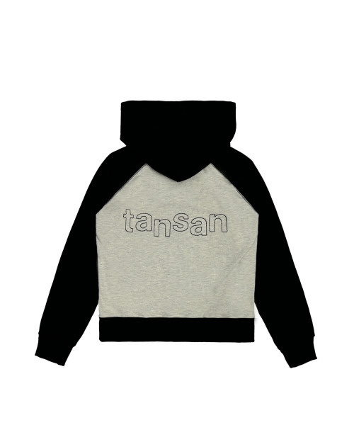 TANSANMAGNESIUM(タンサン マグネシウム)の「リンガーフードジップアップ (ブラック/オートミール)(パーカー・レディース・その他・MEDIUM/SMALL)」の2枚目の写真