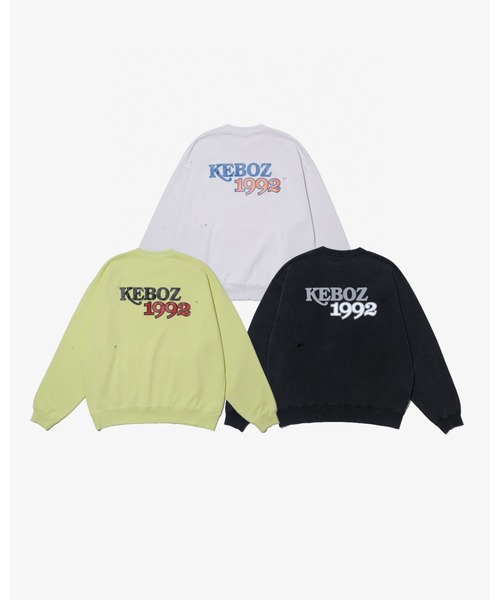 KEBOZ(ケボズ)の「WS WASHED SWEAT CREWNECK(スウェット・メンズ・グレー/ブラック・XL/L/M/S/2XL)」の6枚目の写真