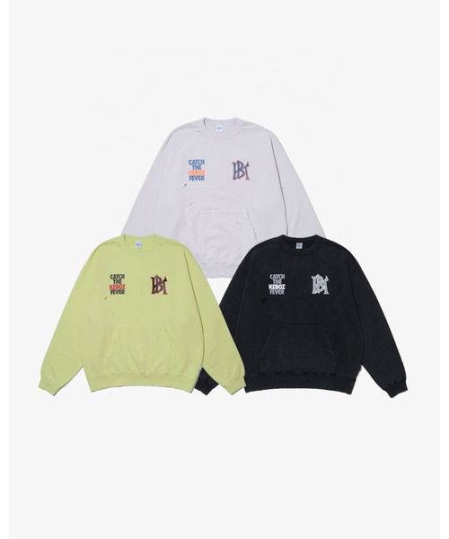 KEBOZ(ケボズ)の「WS WASHED SWEAT CREWNECK(スウェット・メンズ・グレー/ブラック・XL/L/M/S/2XL)」の5枚目の写真