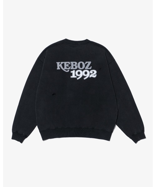 KEBOZ(ケボズ)の「WS WASHED SWEAT CREWNECK(スウェット・メンズ・グレー/ブラック・XL/L/M/S/2XL)」の15枚目の写真