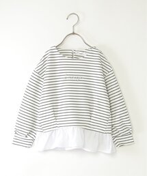ikka（イッカ）の「【親子コーデ】リップルタック裾フリルプルオーバー（120~160cm）（Tシャツ/カットソー）」