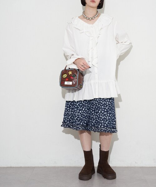 GRAIN（グレイン）の「【GRAIN/グレイン】2WAYアソートワッペンスクエアショルダーバッグ（ショルダーバッグ・レディース・ベージュ/ブラウン・FREE）」の12枚目の写真