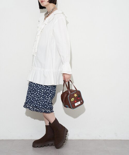 GRAIN（グレイン）の「【GRAIN/グレイン】2WAYアソートワッペンスクエアショルダーバッグ（ショルダーバッグ・レディース・ベージュ/ブラウン・FREE）」の13枚目の写真