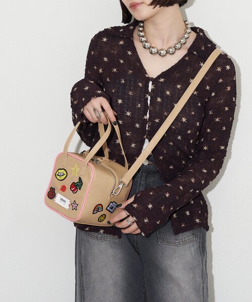 GRAIN（グレイン）の「【GRAIN/グレイン】2WAYアソートワッペンスクエアショルダーバッグ（ショルダーバッグ・レディース・ベージュ/ブラウン・FREE）」の15枚目の写真